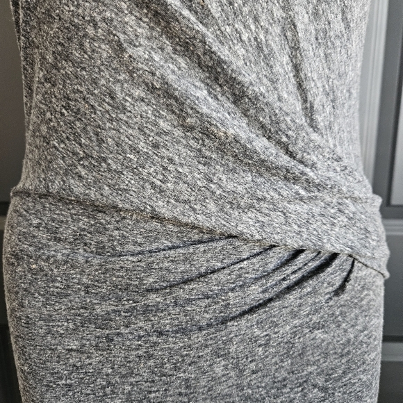 IRO Athos Twist Linen Blend Fitted Mini T-shirt Dress Cap Sleeves XS - Picture 5 of 10